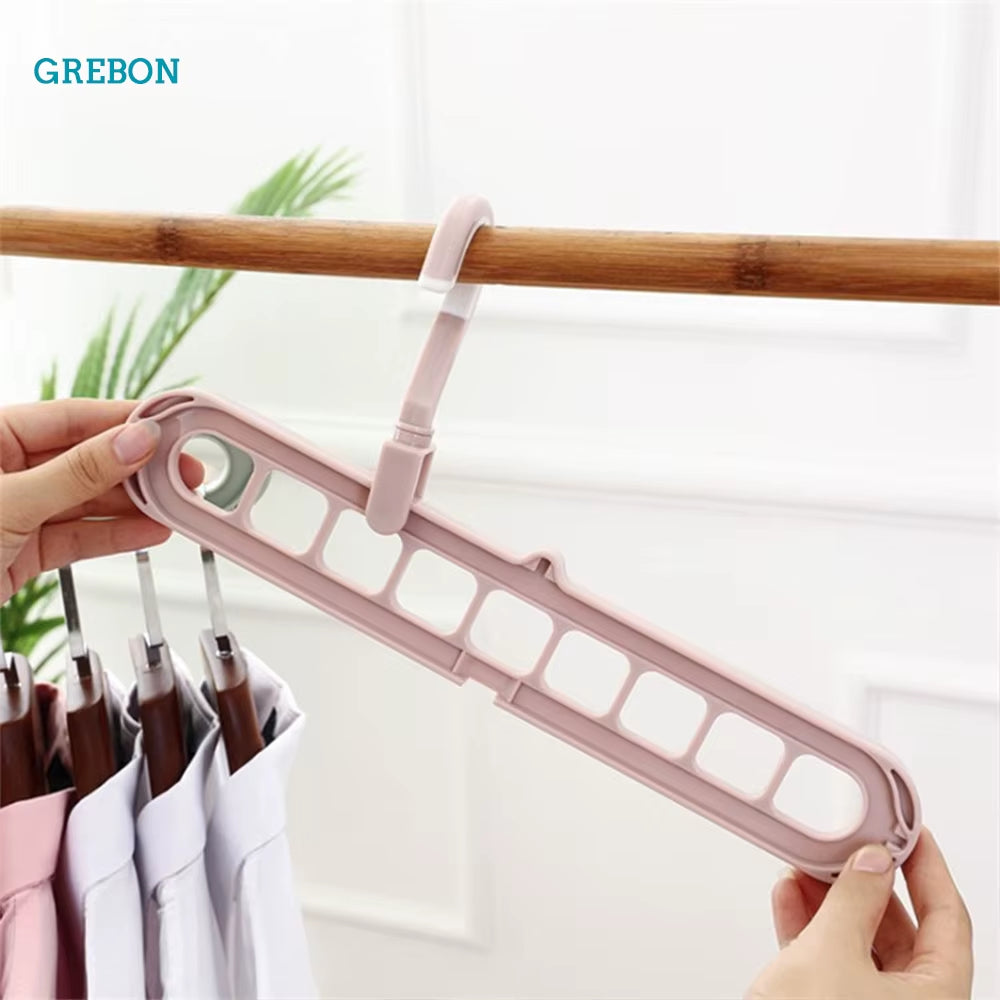 Multifunction Clothes Hanger Organizer Smart Rack Coat Hanger Space Saving Magic Hanger for Clothe Velvet Clothes Storage 9 Hole